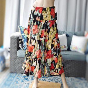 Chaps Summer Floral Tiered Skirt SZ. S NEW